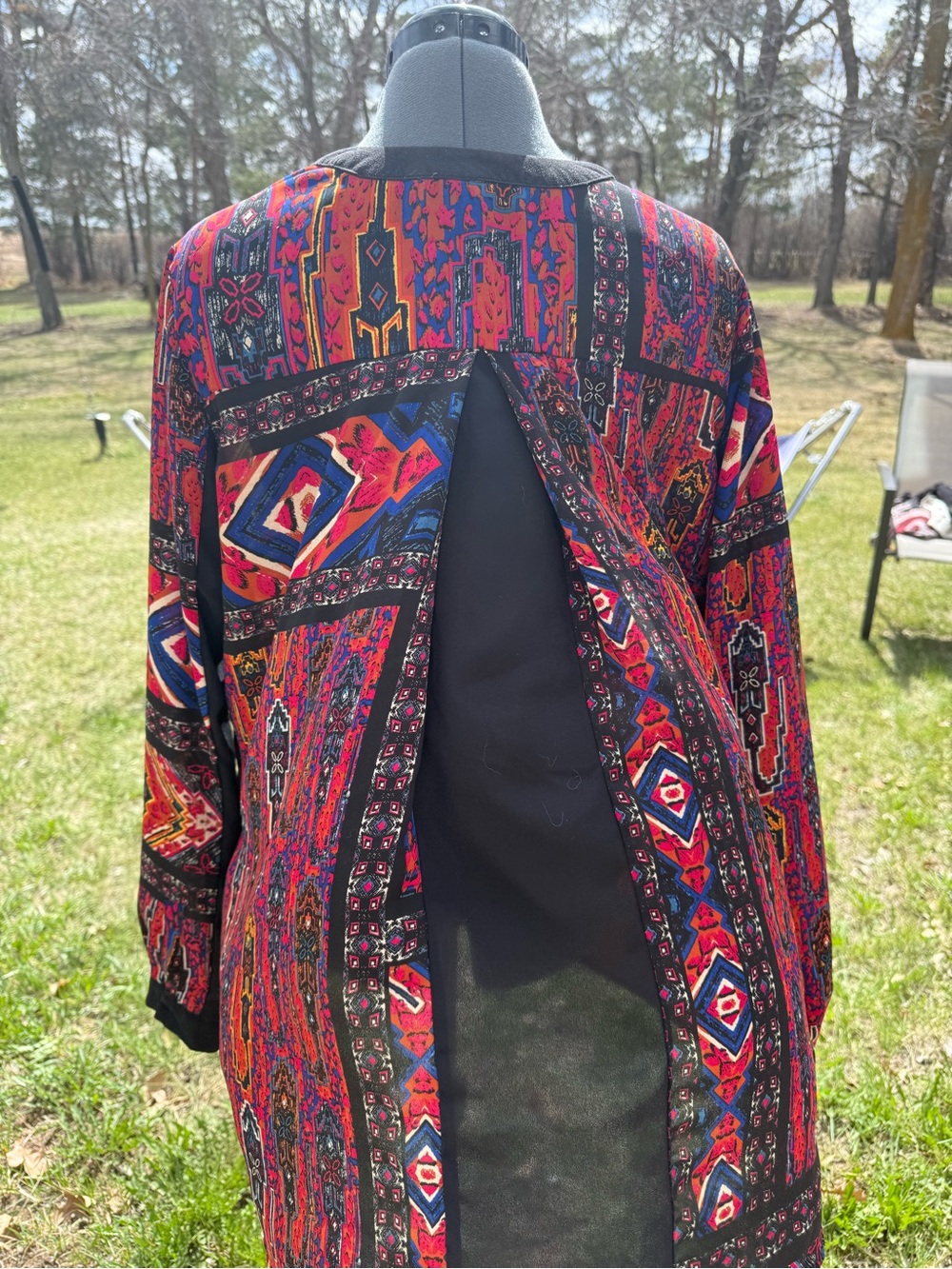 Point Zero Black Multicolor Patterned Jacket - Picture 5 of 6